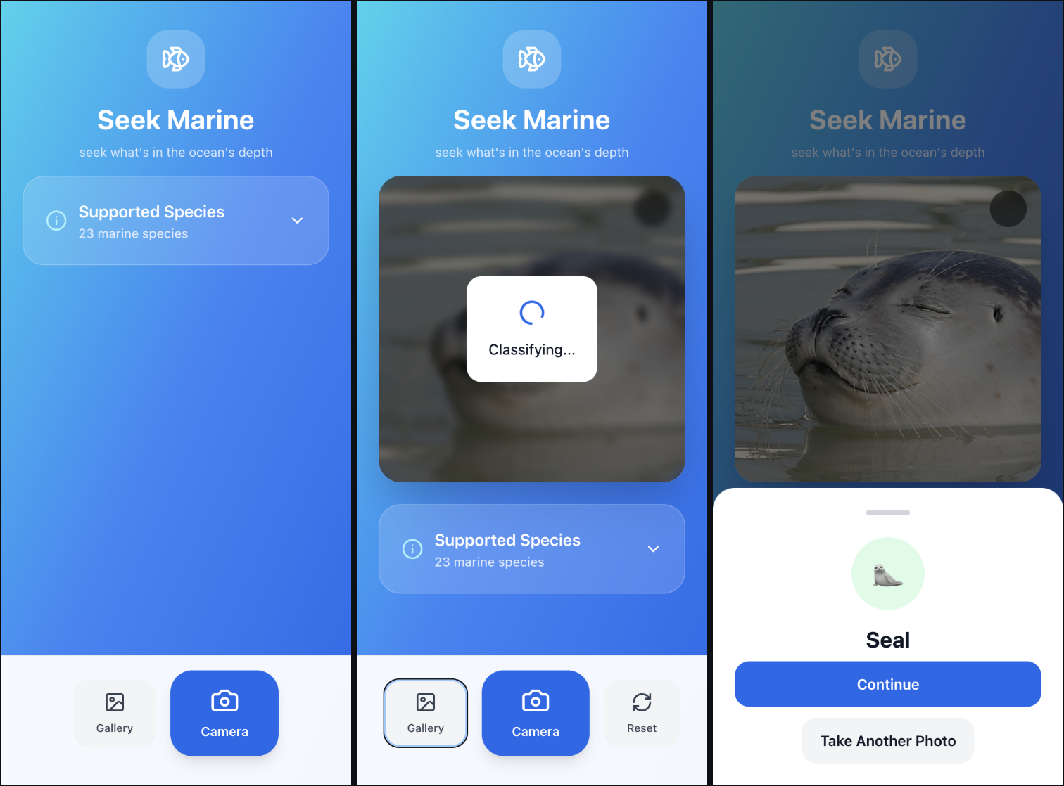 SeekMarine interface demo